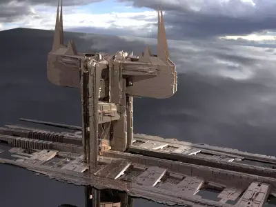 Ithian Ancient Cross Structure 3D model