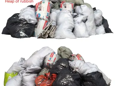 Ultra realistic pile of Garbage 3D model