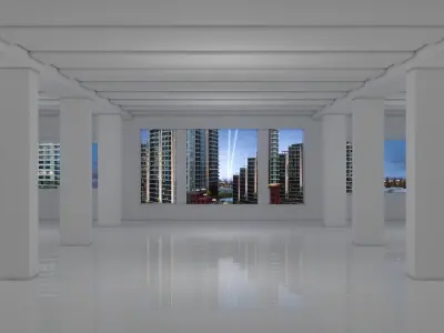 Sci Fi Room Low-poly 3D model 8