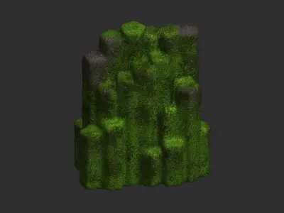 Cave Crystals - Moss 2 Low-poly 3D model