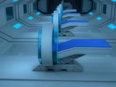 Sci Fi Room 3D model 54
