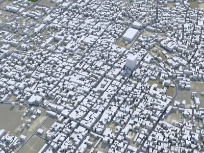 Quetta Pakistan 40km Low-poly 3D model