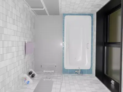 Bathroom and dressing room 3D model