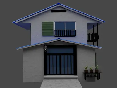 Japanese House Model Free 3D model