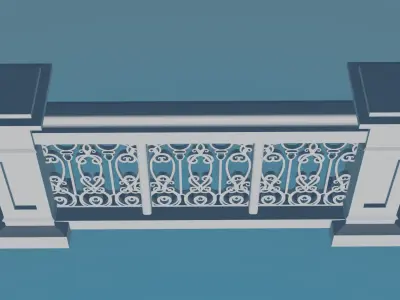3D Concrete Balustrade 3D print model