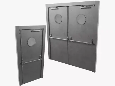 Metal Door 02 Low-poly 3D model