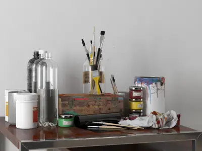 Archmodels vol 155 - high quality interior props 3D model