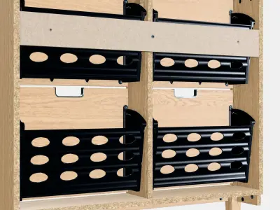 STALL Shoe cabinet with 4 compartments Low-poly 3D model