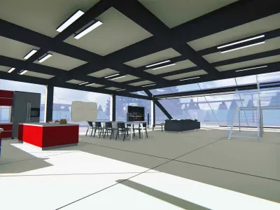 Tesla solar roof rotating glass villa 3D model