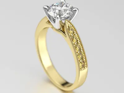 Jewelry 3D Rendering Scene Setup for Cinema 4D with V-Ray 3D model