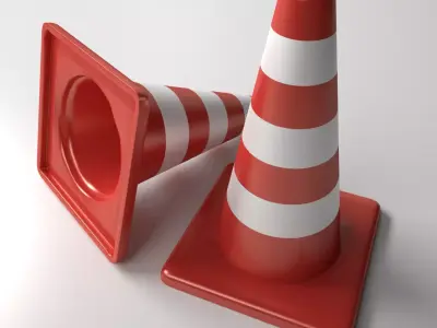 Traffic Cones 3D model