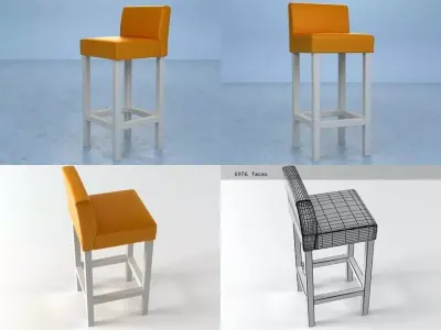 Capuccino bar stool - bar stool 3D model