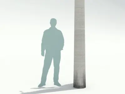 Road lights Low-poly 3D model