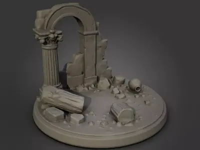 Diorama scene Roman for figure saint seiya 3D print model