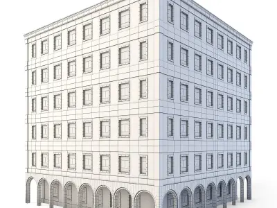 Tenement Building Low-poly 3D model