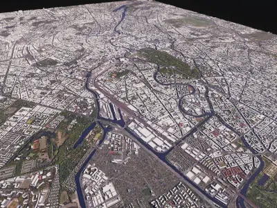 Berlin Low-poly 3D model