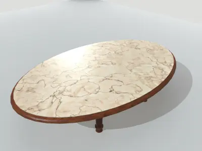 Marble Table 9 PBR Low-poly 3D model