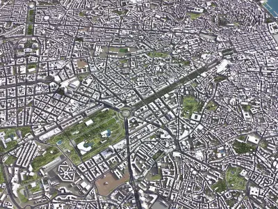 Lisbon - 3D City Model Low-poly 3D model