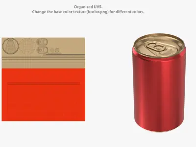  Slim Soda Can With Droplets 150ml V2 