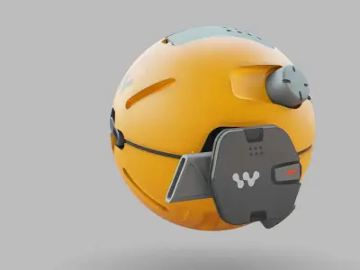 BALL DROID F-100 RIGGED 3D model