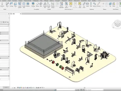 Gym Revit Families 2022  3D model