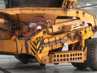  KAMAG Slag Transporter Used Rigged for Maya 