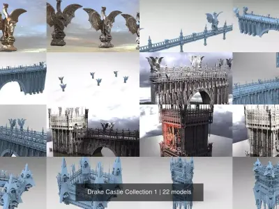 Drake Castle Collection 1 3D Model Pack
