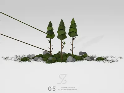 Tall Pine Tree Free low-poly 3D model