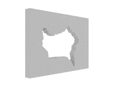 Hole in wall 3D model