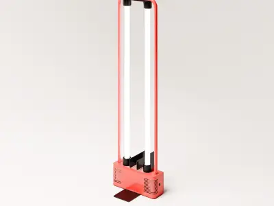 Neon Floor Lamp Low-poly 3D model