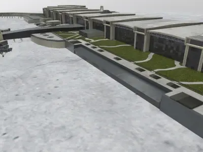 LIMC Terminal1 Low-poly 3D model