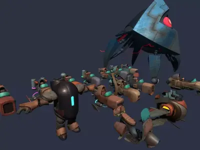 Scrap vehicles 3D model