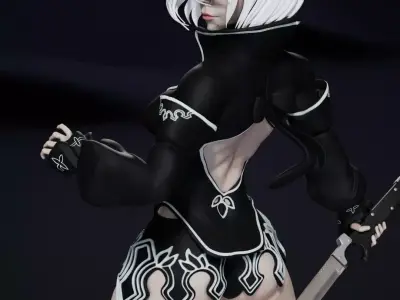 2B - Divergent Battler outfit from Nier reincarnation 3D print model