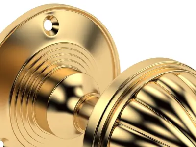 Fluted Mortice Door Knob 3D model