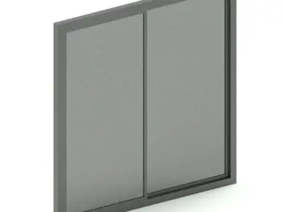 Sliding window 3D print model