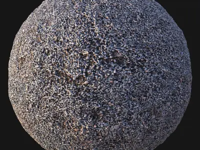 Pebbles Ground PBR 3D model