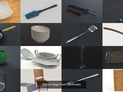 Kitchen 3D Model Mega Pack