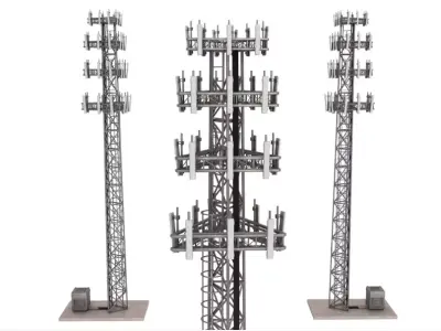 Cellular Tower Site 3D model