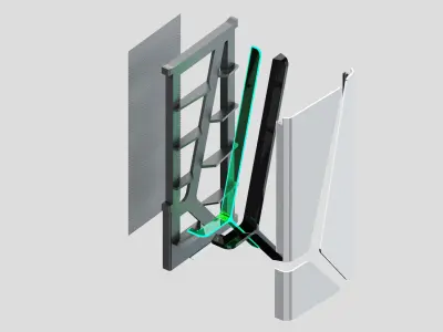 LED PC case 3D model