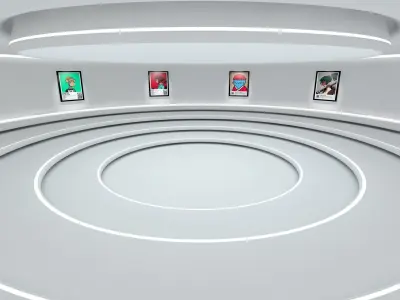 VR Digital Art Exhibition Meta Gallery 3D model