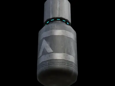 Sci-fi test bottle Low-poly 3D model