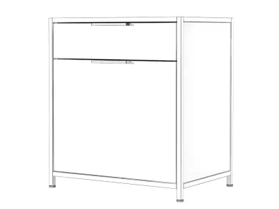 Dita Bedside Cabinets Large 3D model