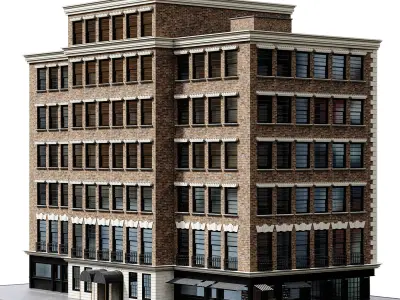 Building05 NewYork-Style Low-poly 3D model