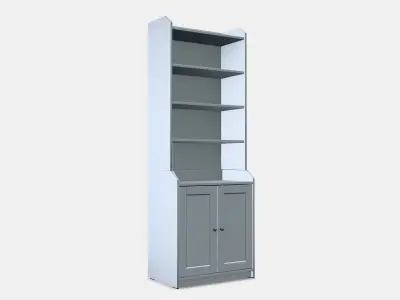 HAUGA High cabinet with 2 doors 1 Low-poly 3D model
