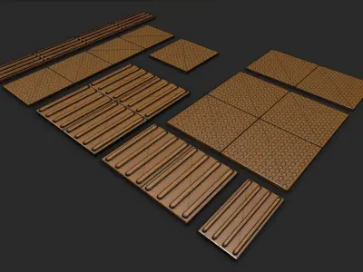 Blind Tile Low-poly 3D model