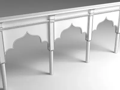 Indian arch wall panel 3D model