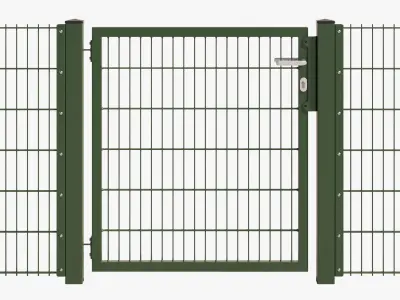 German Mesh Fence 3D model
