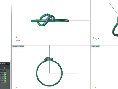Solitaire Wedding Engagement Women Light Weight Rings 3D print model purchase