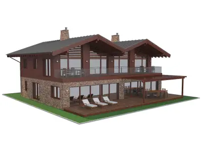Chalet House 3 3D model