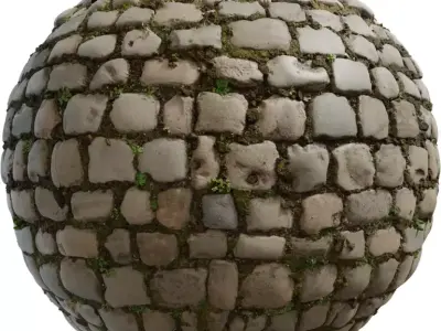 Mossy Medieval Cobblestone PBR Texture  Texture
